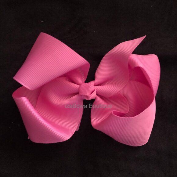 Light Raspberry 4" Boutique Bow  HANDCRAFTED - Picture 3 of 3